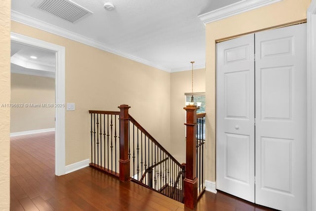 4528 SW 183rd Ave, Miramar, FL 33029 - stairway with visible vents, wood finished floors, baseboards, and ornamental molding