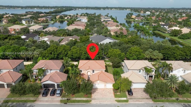 4528 SW 183rd Ave, Miramar, FL 33029 - birds eye view of property with a water view and a residential view