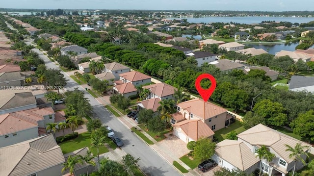 4528 SW 183rd Ave, Miramar, FL 33029 - birds eye view of property featuring a water view and a residential view