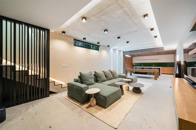 3101 Jefferson St, Miami, FL 33133 - home theater room with concrete floors