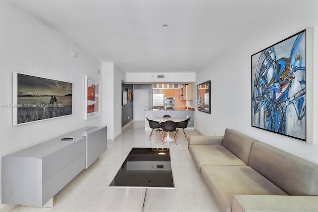 living room with visible vents