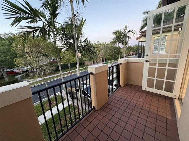 view of balcony