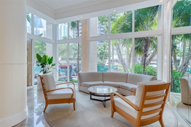 770 Claughton Island Dr Unit 1114, Miami, FL 33131 - sunroom / solarium featuring a city view
