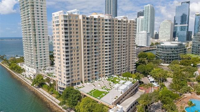 770 Claughton Island Dr Unit 1114, Miami, FL 33131 - view of building exterior featuring a water view and a skyline view