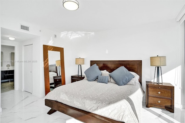 488 NE 18th St Unit 208, Miami, FL 33132 - bedroom with marble tiled floors