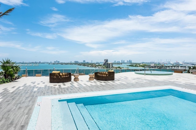 488 NE 18th St Unit 208, Miami, FL 33132 - swimming pool with a view of skyline