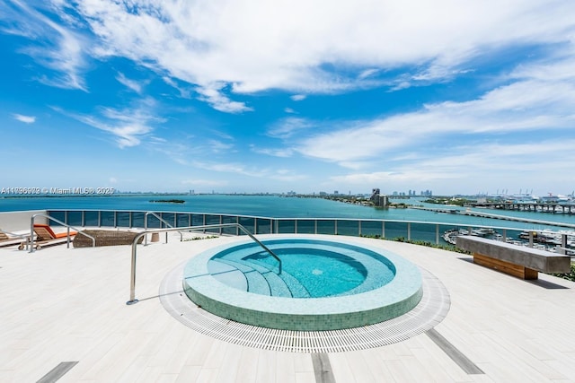 488 NE 18th St Unit 208, Miami, FL 33132 - view of pool featuring a water view
