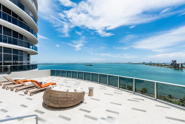 488 NE 18th St Unit 208, Miami, FL 33132 - patio / terrace with a water view