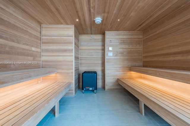 488 NE 18th St Unit 208, Miami, FL 33132 - sauna / steam room with wood ceiling and wood walls