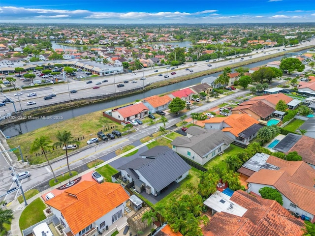 13211 SW 6th St, Miami, FL 33184 - aerial view featuring a water view and a residential view