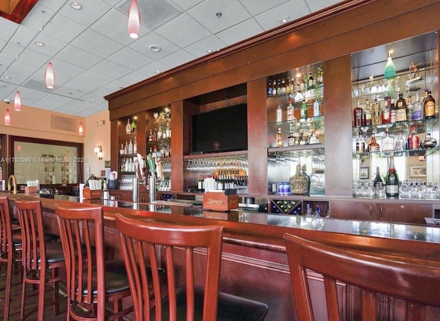 bar with indoor wet bar