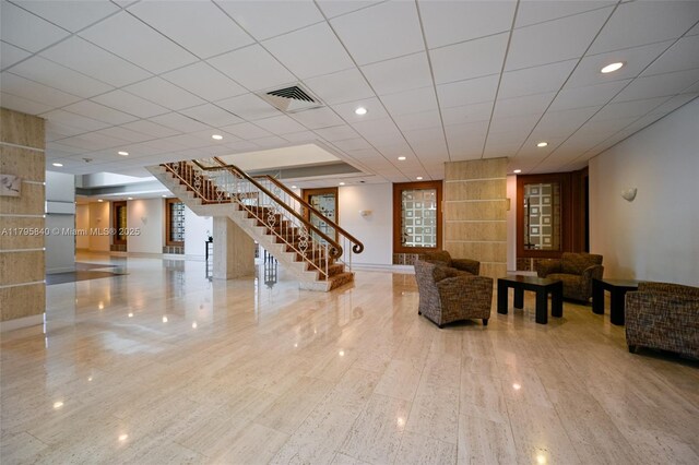 2899 Collins Ave Unit 1738, Miami Beach, FL 33140 - community lobby with stairway and recessed lighting