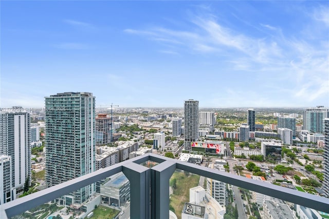 balcony with a view of city