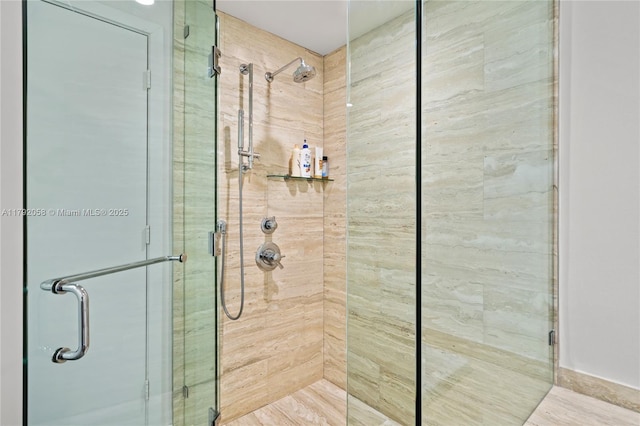 full bathroom with a stall shower