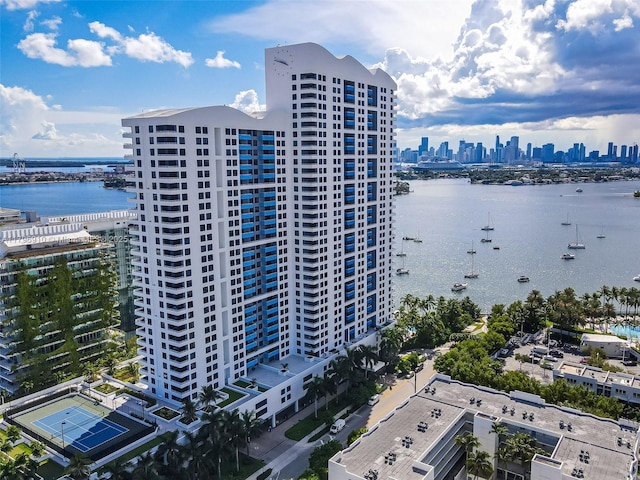 1330 W Ave Unit 3003, Miami Beach, FL 33139 - bird's eye view with a water view and a view of city