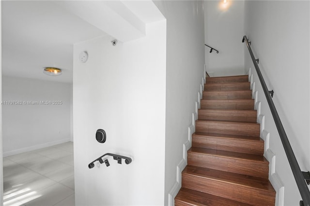18445 NE 27th Pl, Aventura, FL 33160 - staircase featuring tile patterned flooring