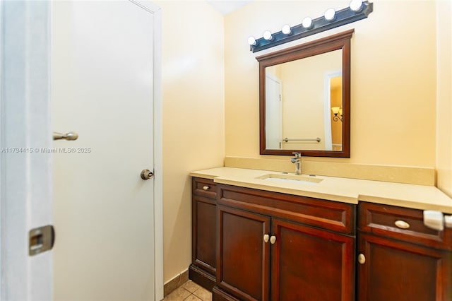 bathroom featuring vanity and tile patterned floors