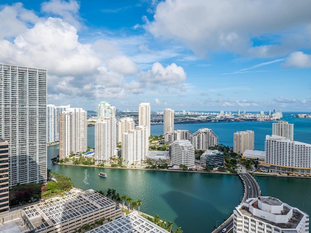 water view featuring a city view