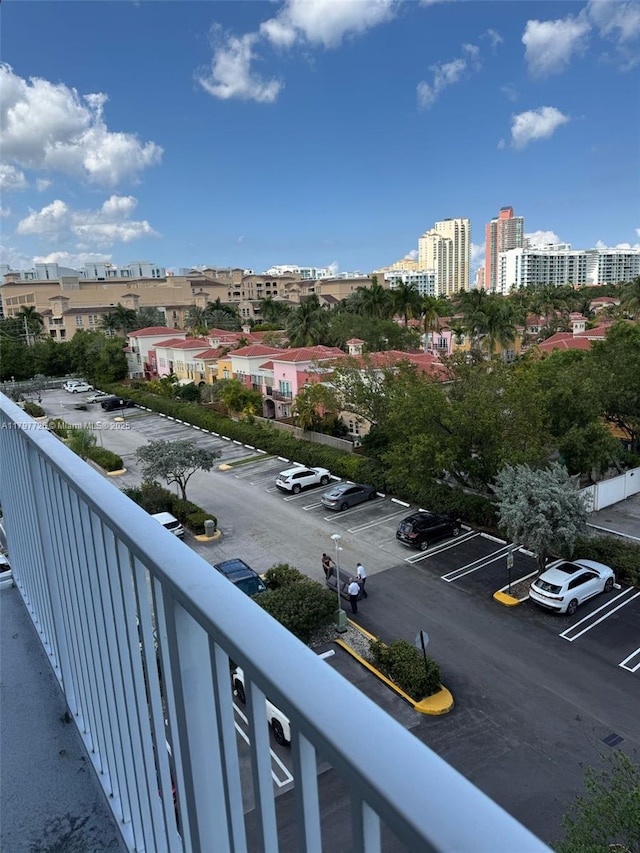 balcony featuring a view of city