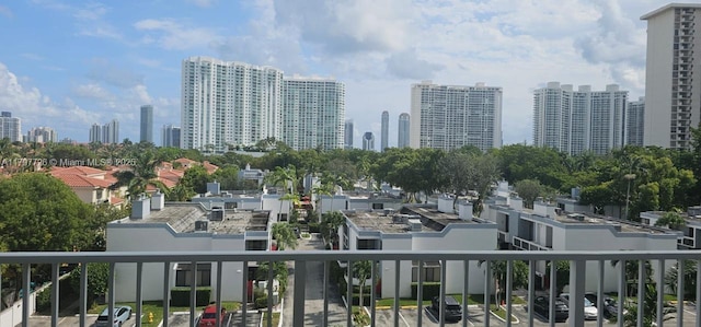 balcony with a city view