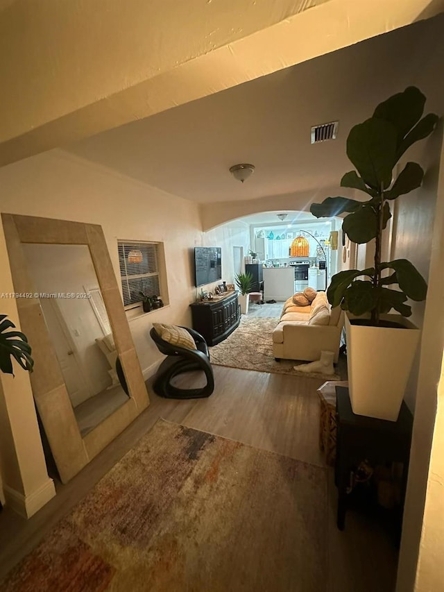 1874 NW 65th St, Miami, FL 33147 - interior space featuring visible vents and wood finished floors