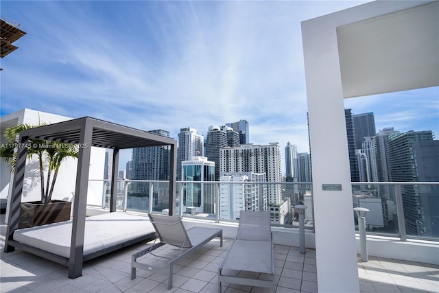1010 SW 2nd Ave Unit 1703, Miami, FL 33130 - view of patio / terrace with a city view and a balcony