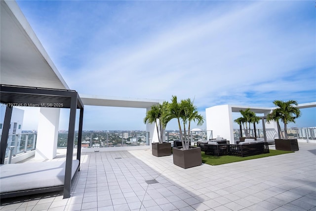 1010 SW 2nd Ave Unit 1703, Miami, FL 33130 - view of patio / terrace with an outdoor hangout area and a balcony