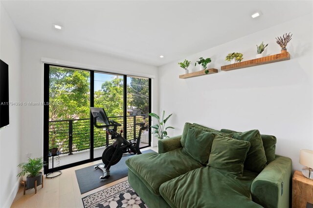 3132 Plaza St, Miami, FL 33133 - living room with wood finished floors and recessed lighting