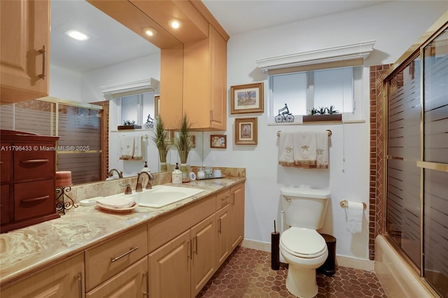610 Lake Dasha Cir, Plantation, FL 33324 - bathroom featuring vanity and combined bath / shower with glass door
