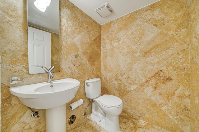 8888 Collins Ave Unit 201, Surfside, FL 33154 - half bath with toilet and tile walls