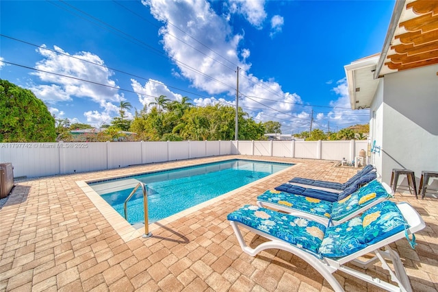 207 SW 11th St, Dania Beach, FL 33004 - view of pool featuring a fenced backyard and a patio