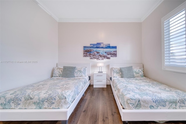 207 SW 11th St, Dania Beach, FL 33004 - bedroom featuring multiple windows, crown molding, and wood finished floors