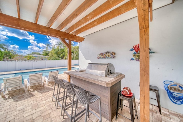 207 SW 11th St, Dania Beach, FL 33004 - view of patio / terrace featuring fence and a grill