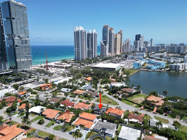 241 186th St, Sunny Isles Beach, FL 33160 - drone / aerial view of a nearby body of water and skyline