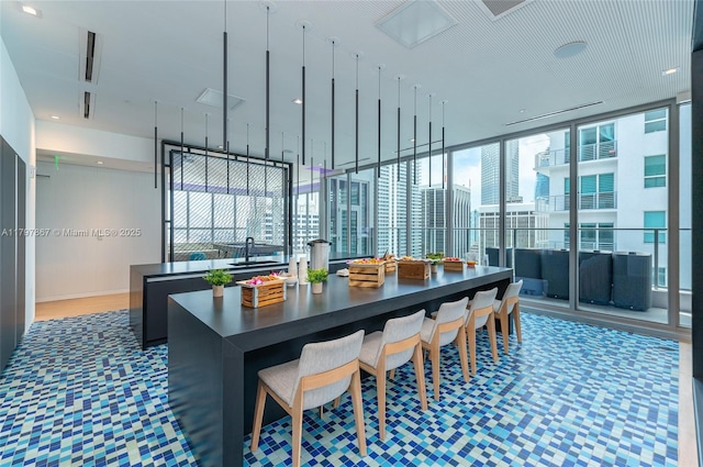 227 NE 2nd St Unit 2508, Miami, FL 33132 - dining area with a view of city
