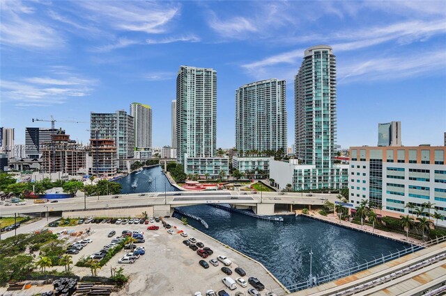 31 SE 5th St Unit 1505, Miami, FL 33131 - exterior space with a water view and a view of city