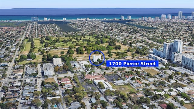 1700 Pierce St Unit 202, Hollywood, FL 33020 - aerial view of property's location featuring nearby urban area and a nearby body of water