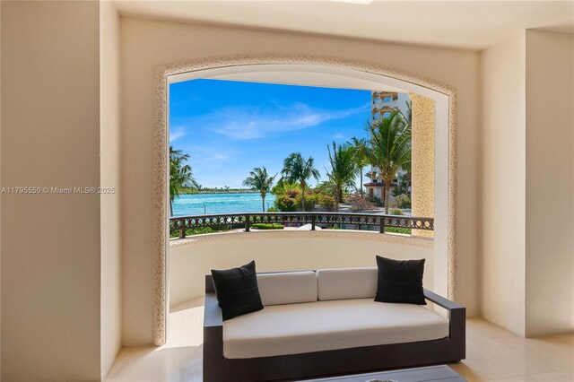 7025 Fisher Island Dr Unit 7025, Miami Beach, FL 33109 - living area featuring a water view