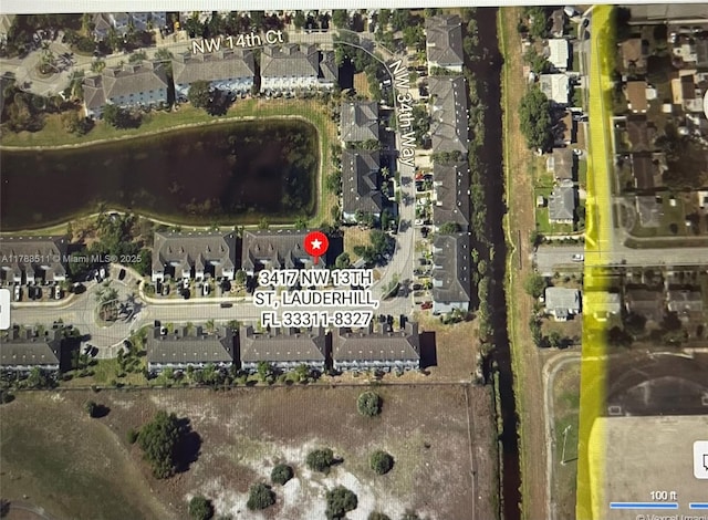 aerial view of property's location