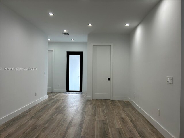 1611 SW 30th Ave, Fort Lauderdale, FL 33312 - spare room with baseboards, recessed lighting, visible vents, and dark wood-style flooring