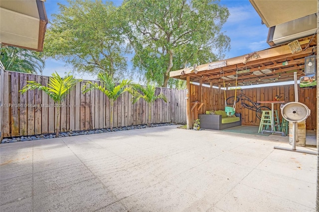 view of patio / terrace featuring a fenced backyard