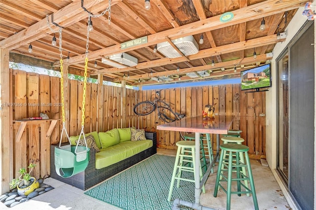 view of patio / terrace featuring an outdoor hangout area