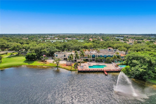 9136A SW 20th Pl, Davie, FL 33324 - aerial view of a large body of water, a pool area, and a tree filled landscape