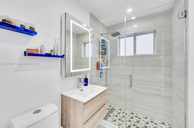 8501 SW 142nd St, Palmetto Bay, FL 33158 - bedroom featuring ensuite bath, visible vents, and recessed lighting