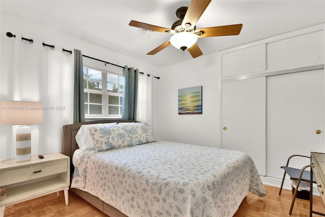 3921 Roosevelt St, Hollywood, FL 33021 - bedroom with a closet and ceiling fan