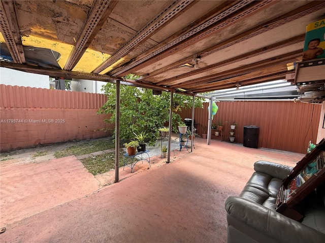 view of patio / terrace with a fenced backyard