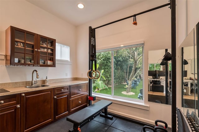 1254 Andalusia Ave, Coral Gables, FL 33134 - workout room featuring a sink