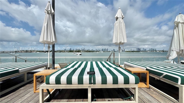 1100 W Ave Unit 1108, Miami Beach, FL 33139 - exterior space with a water view and a view of city