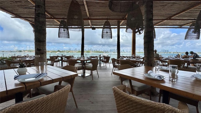 1100 W Ave Unit 1108, Miami Beach, FL 33139 - dock area with outdoor dining area