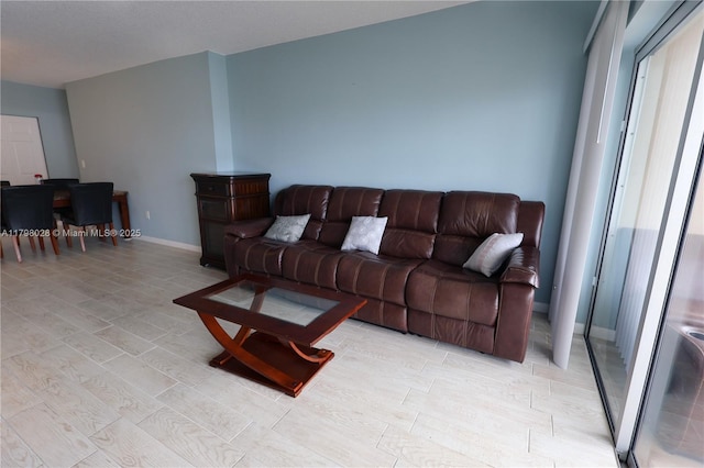 1985 S Ocean Dr Unit 21D, Hallandale Beach, FL 33009 - living area with baseboards and light wood finished floors